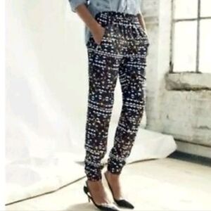 J. Crew hidden floral turner pants size 6